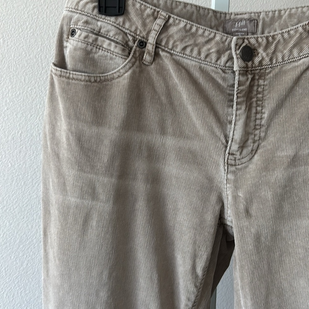 J.Jill Boyfriend Pants 6 Stretch Corduroy Quiet Luxury Preppy Casual Cabincore - Picture 11 of 14